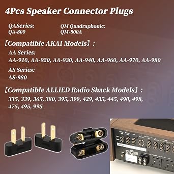 for Pioneer Speaker Plug Connectors SX-525 SX-626 SX-727 SX-828 SX-990 SX-1000 (4)
