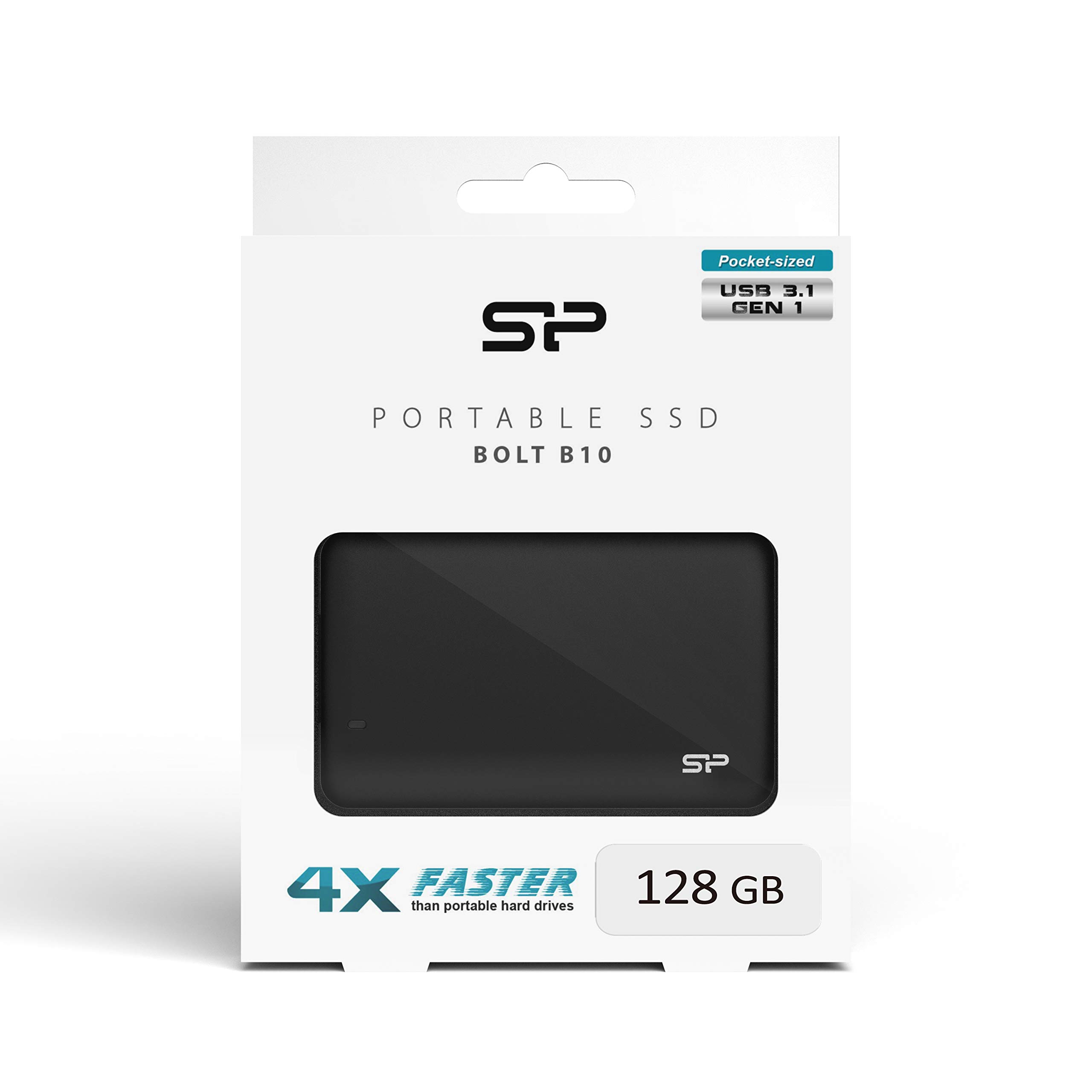 Amazon | USB3.0ポータブルSSD SP128GBPSDB10SBK 128GB | SP Silicon
