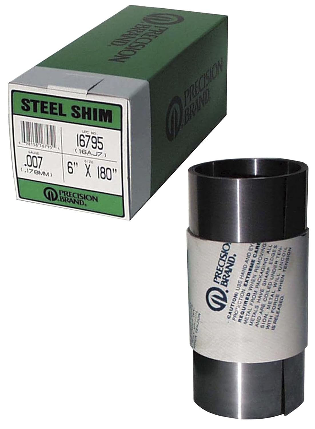Precision Brand 0.65mm Thick 150mm x 2.5m Steel Shim Stock Roll