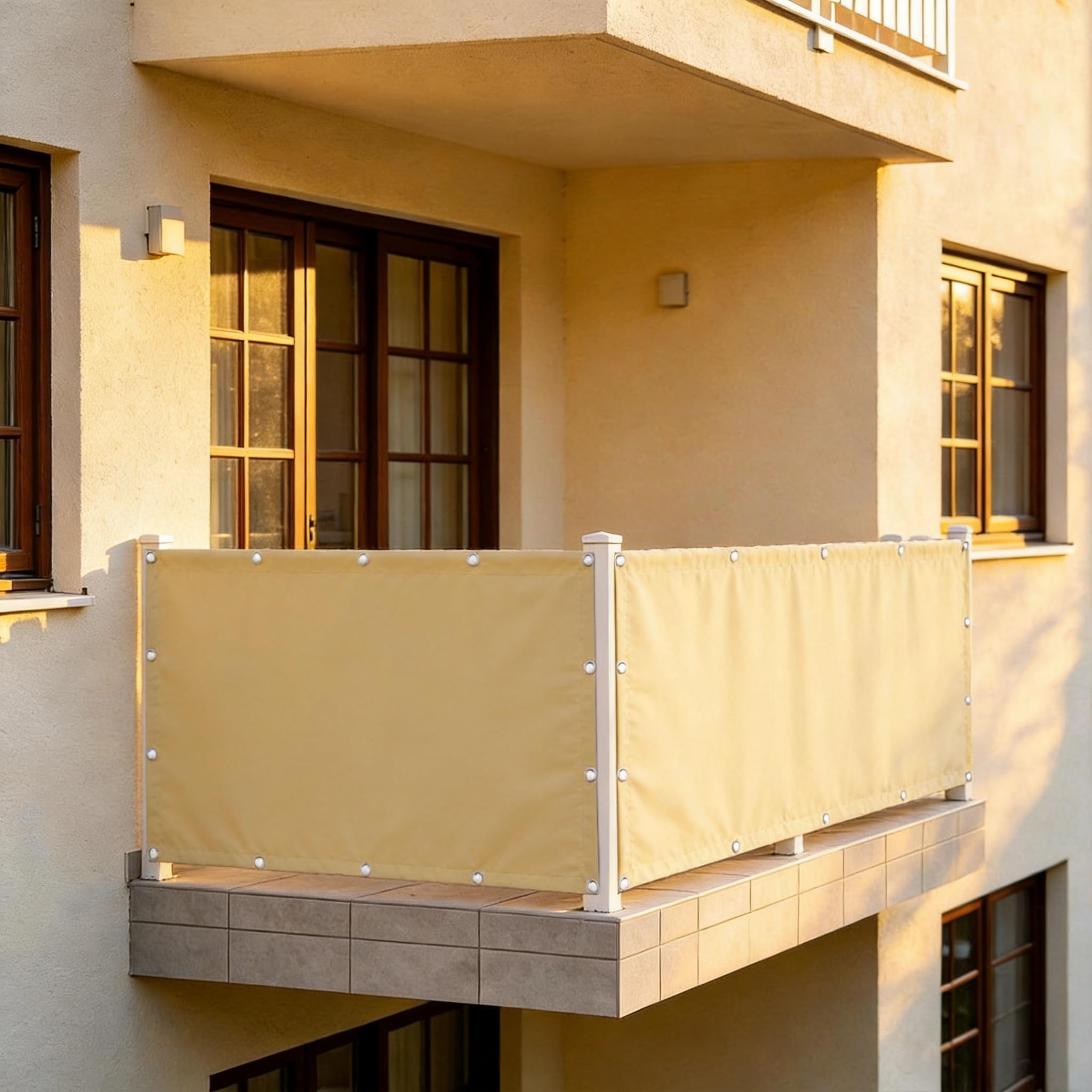Brise-vue extérieur haut de gamme crème 40x240 protection totale