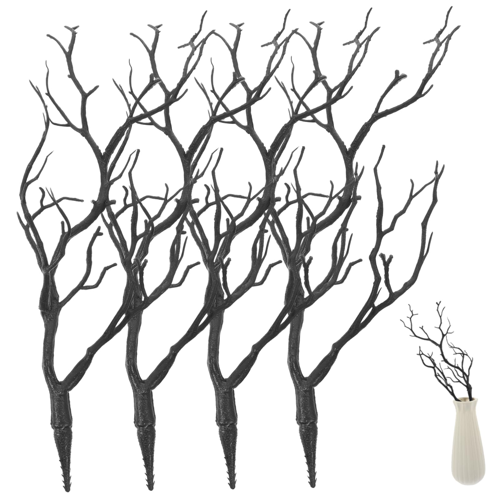 FUNOMOCYA 4pcs Halloween Decoration Tree Branch Vase Filling Artificial Stems Fake Dried Branches Creative Branches Decorative Tree Branches Artificial Dried Antler Branches Layout Props
