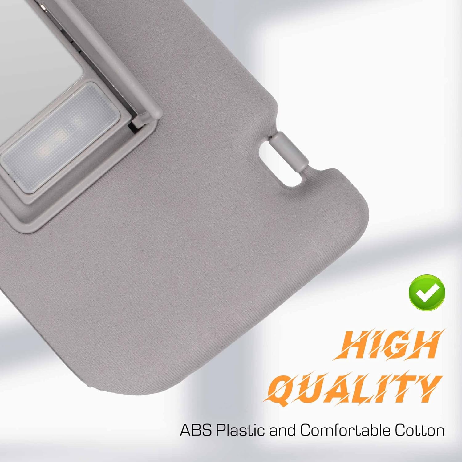 Gray Driver Left Side Sun Visor Replacement Compatible with KIA Sportage 2005 2006 2007 2008 2009 2010 wiht Light Replace 85202-1F690LX