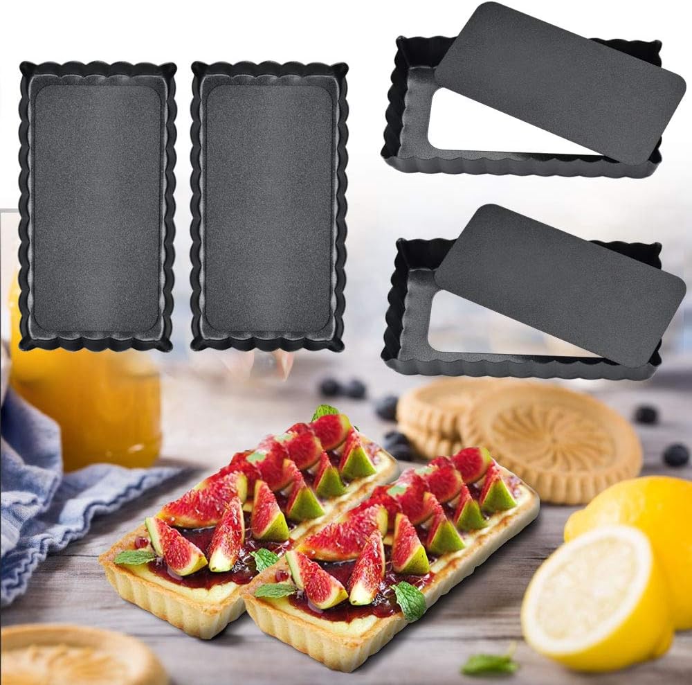 2x Mini Quicheformen 10cm Mit Hebeboden - Antihaft Backformen Mit Wellenrand