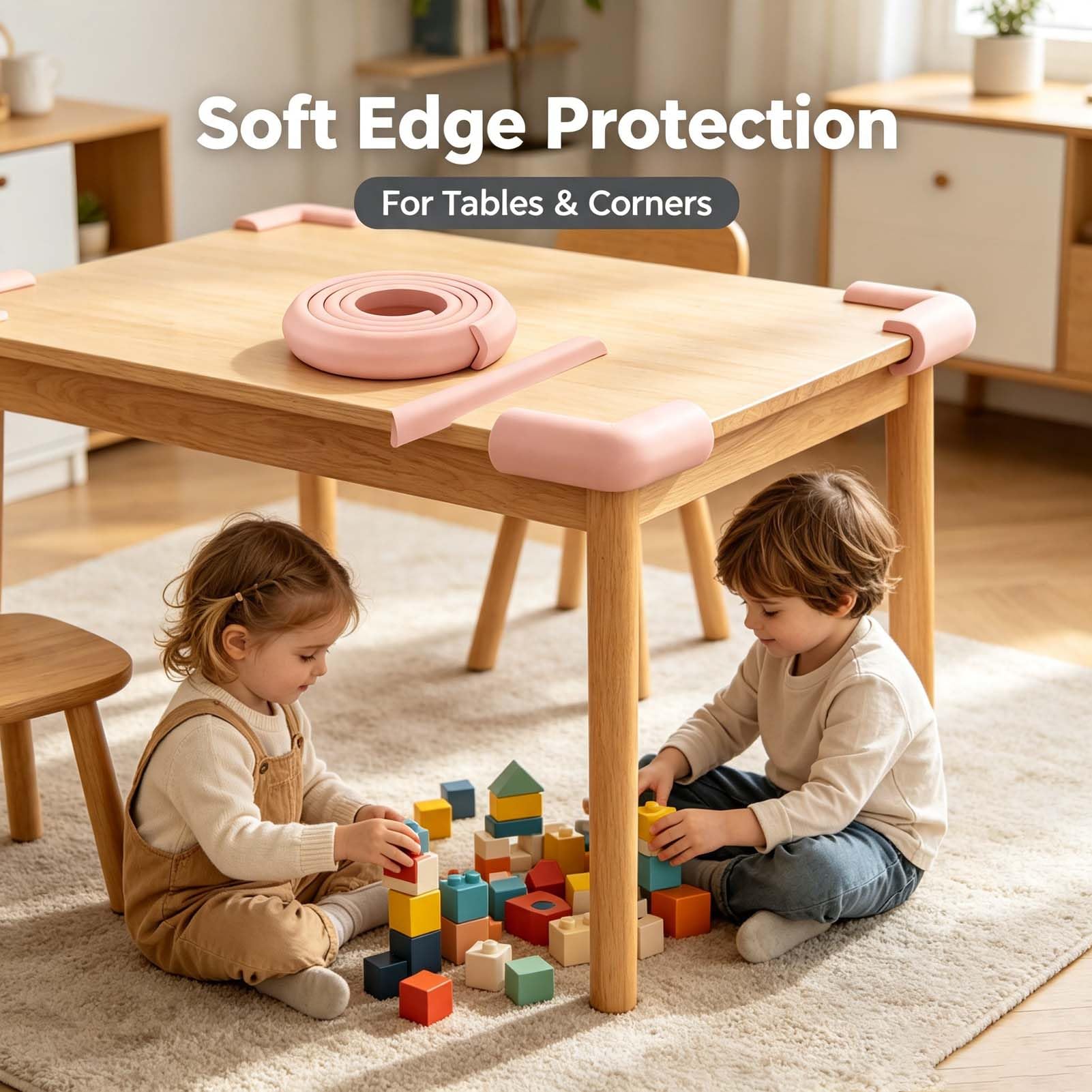 Protector De Bordes para Muebles, Tira De Espuma Antichoque, Banda Parachoques, Protección De Esquinas para Mesas Y Escritorios, Acolchado Suave Y Flexible Y Cortable