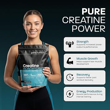 GN Creatine Powder | 1kg High Strength Creatine Monohydrate Powder - 5g per Serving | Unflavoured Filler Free Creatine-Monohydrate | Non-GMO & Gluten Free | High Strength, 5g per Serving, Unflavoured & Filler Free, Non-GMO & Gluten Free