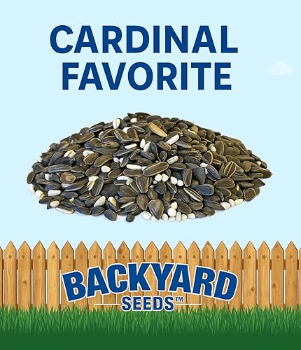 Miniatura 3 de Backyard Seeds - Mezcla de semillas de pájaro Cardinal Frenzy  5 libras  Mezcla de aceite negro de alta calidad de girasol y cártamo  Alimento para