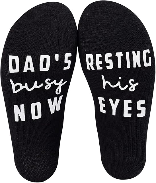Poshzone I Am NOT Asleep, I Am Resting My Eyes Funny Socks,Gift for Dad for Father's Day or a Birthday