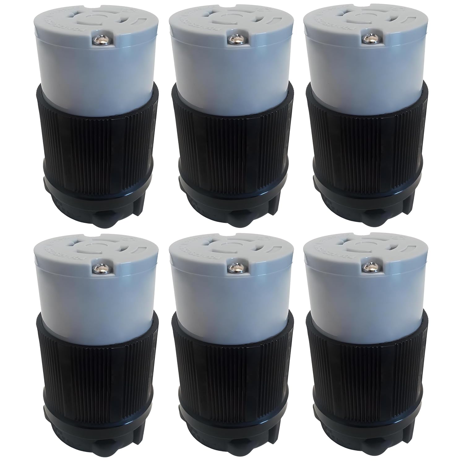 OCSParts L14-20C Grounding Locking Connector | 6-Pack | 20A 125/250V AC - 3 Pole 4 Wire - cUL Listed - NEMA L14-20