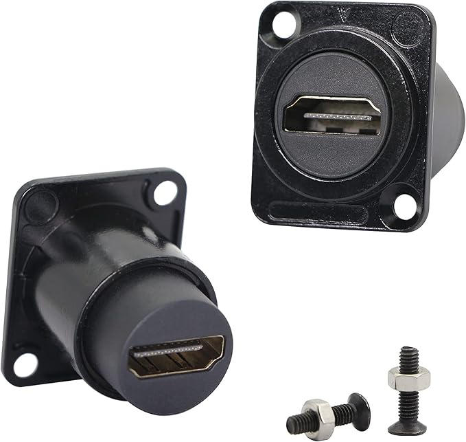 Adaptador HDMI Hembra a Hembra QIANRENON - Conector de Montaje en Panel miniatura 2