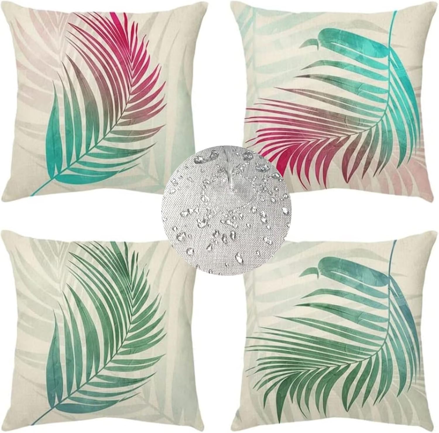 Set of Waterproof Outdoor Pillow Covers with Green Liberia Ubuy