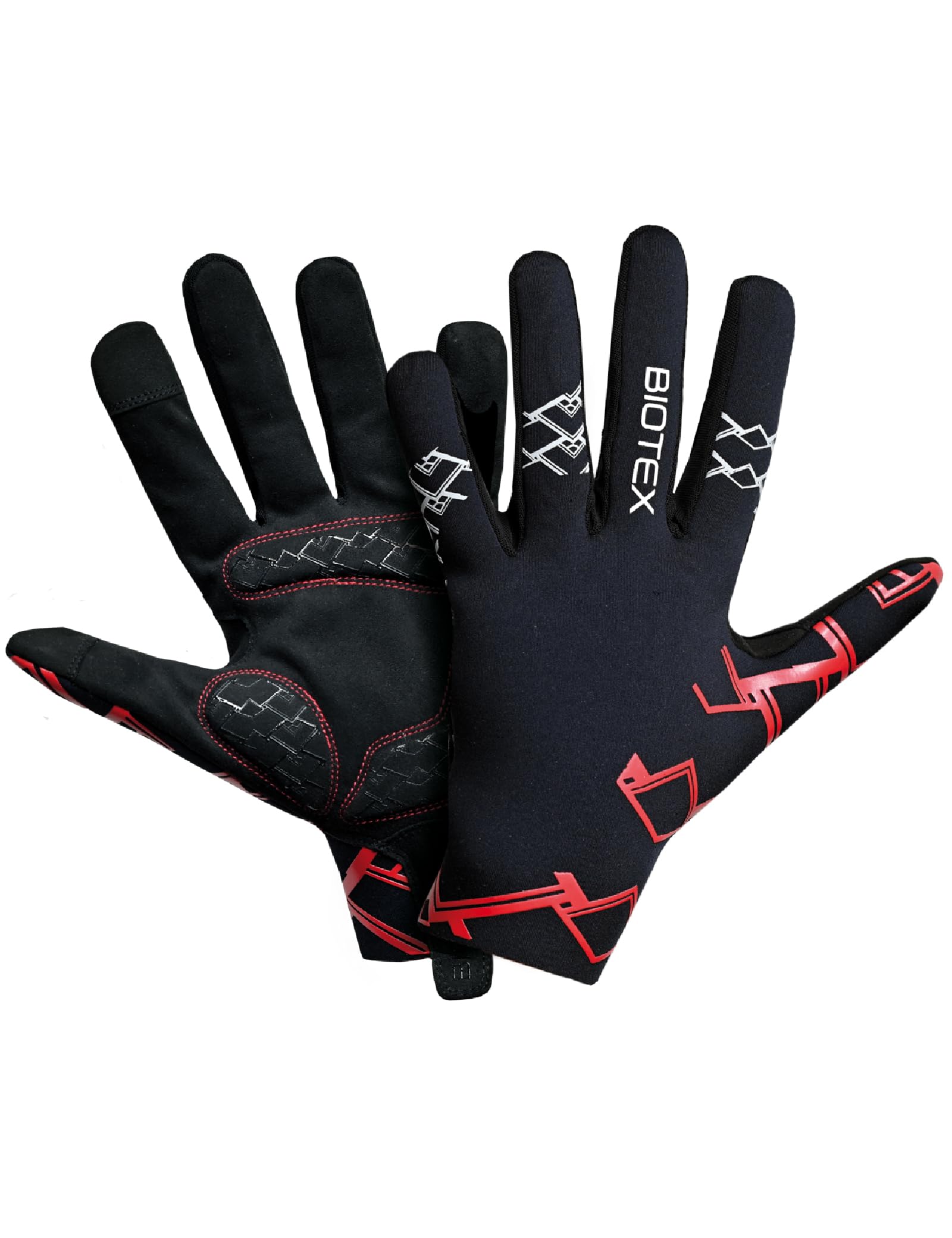 BIOTEX Guanti Neoprene per Bici a Dita Lunghe, con Tecnologia Touchscreen, Protezione dal Freddo, ideale per Ciclismo su Strada o MTB