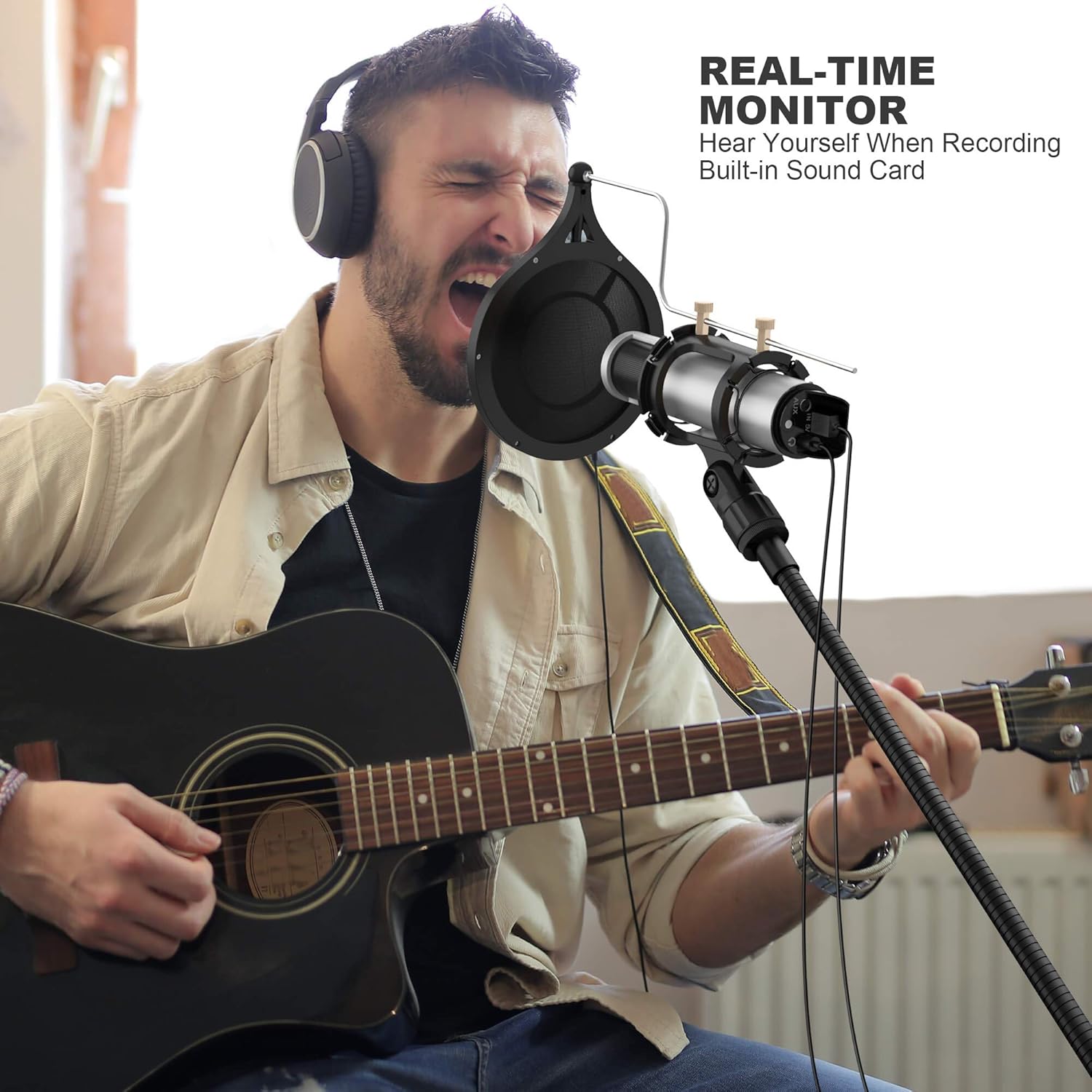 Weekly Top Sale ZealSound Microphone Bundle, Condenser USB Microphone Kit for Phone PC Mac Laptop w/Gooseneck Arm Stand, Shock Mount, Pop Filter for Recording, Podcasts, Streaming, YouTube ASMR Silver