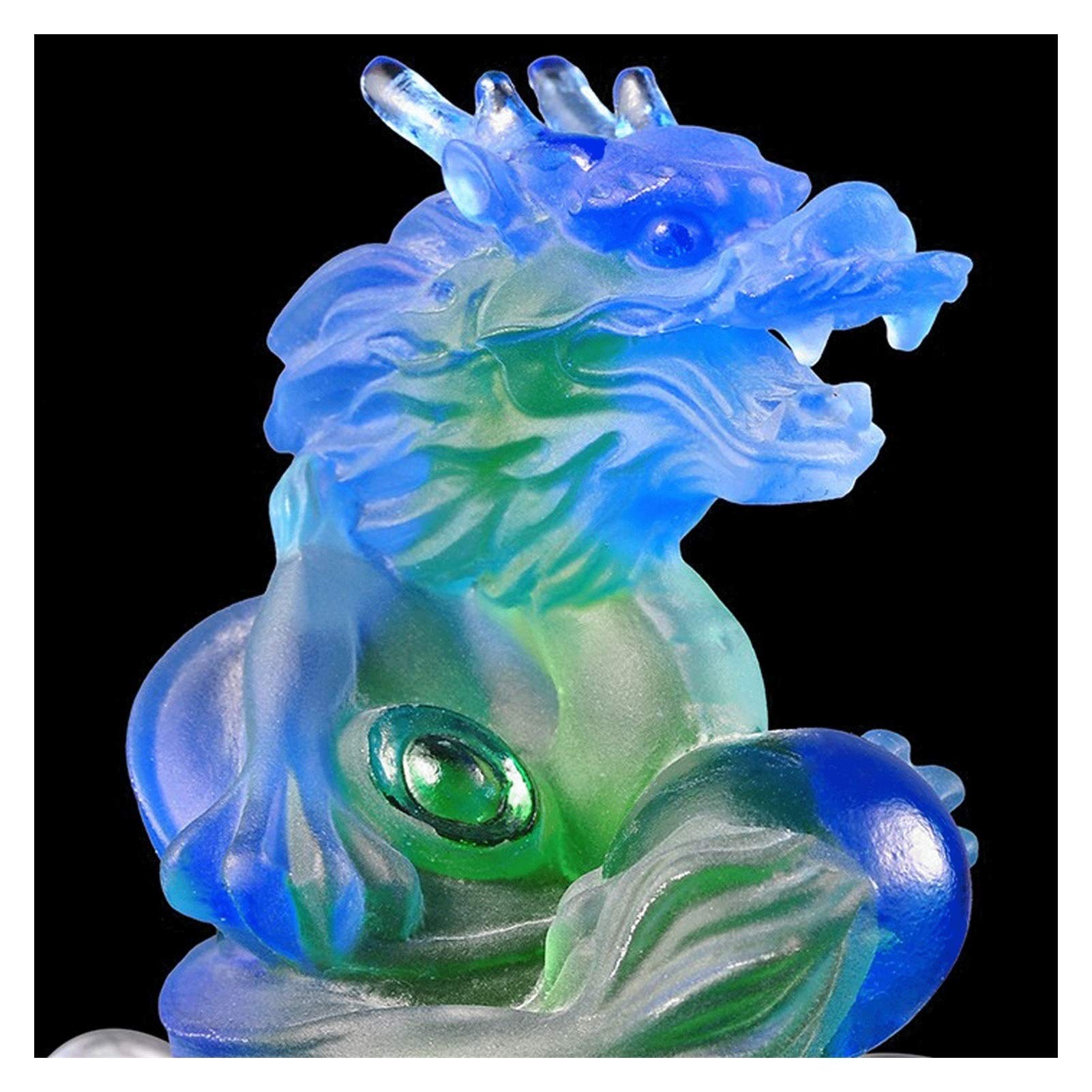 Adorno de la Fortuna Zodiac Dragon Statue Feng Shui Lucky Animal Home Sala de Estar Decoración Regalo de cumpleaños Coleccionable Péndulo de la Fortuna
