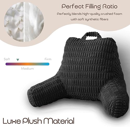 Vista 6 de Almohadas de lectura para sentarse en la cama para adultos, almohada de respaldo para sentarse en la cama y el sofá, soporte de respaldo para silla