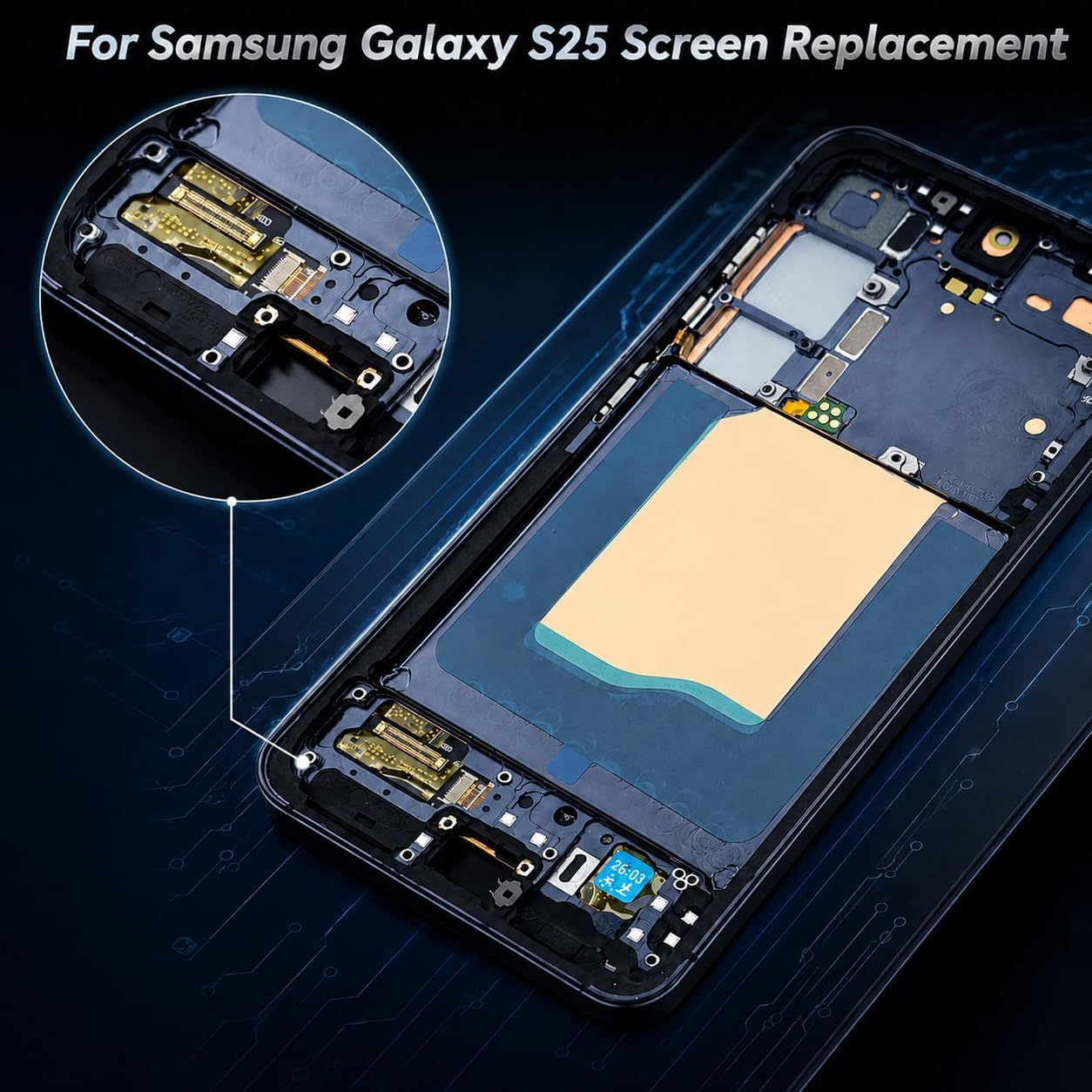 OLED for Samsung Galxy S25 LCD Display Screen Replacement for Samsung Galaxy S25 Touch Digitizer Screen Assembly with Fingerprint S931U S931W Repair Toolkits US Version Black