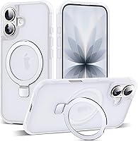 Vista 165 de Funda de grado militar compatible con iPhone 14 Plus de 6.7 pulgadas, con soporte magnético invisible tipo anillo, compatible con MagSafe y gran