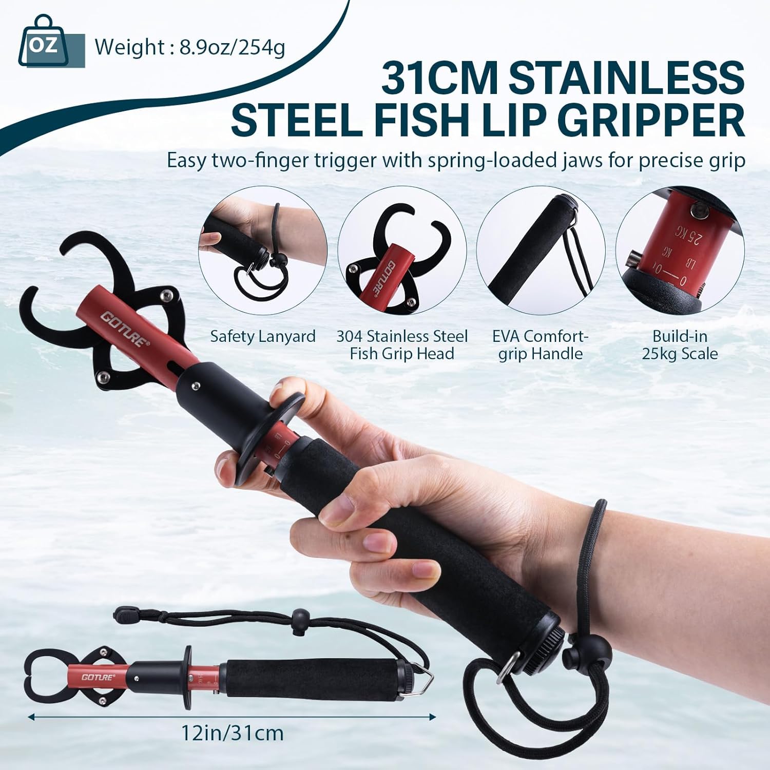 Goture Fishing Lures with Tackle Box and Fishing Tool Kit Set for Adults, Include Fish plier, Fish Ruler, Fishing Gripper,Gloves Weigh Scale with Gift Box