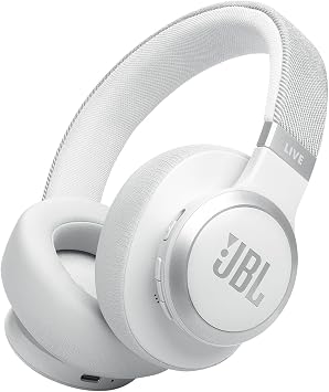 JBL LIVE 770 NC Style/Design/Hybrid Noise Cancelling/Bluetooth Compatible/Multipoint/Over-Ear Headphones/White/JBLLIVE770NCWHT