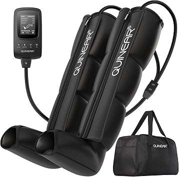 QUINEAR Air Compression Recovery System, Professional Sequential Device for Massage Therapy, Foot and Leg Recovery Boots to Improve Circulation for Athletes, FSA-HSA Eligible (Medium)