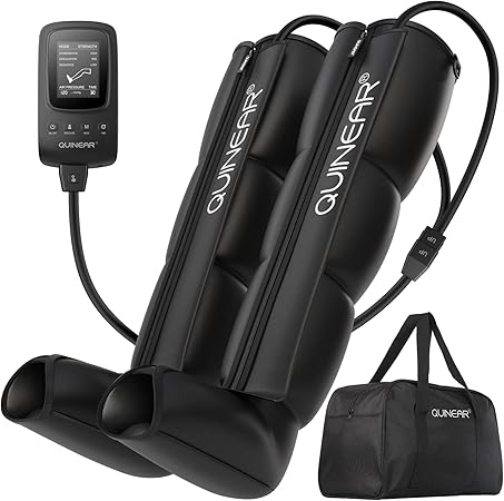QUINEAR Air Compression Recovery System, Professional Sequential Device for Massage Therapy, Foot and Leg Recovery Boots to Improve Circulation for Athletes, FSA-HSA Eligible (Medium)