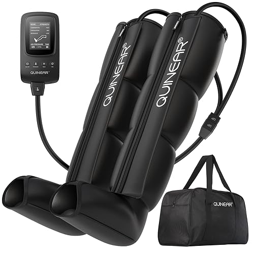 QUINEAR Air Compression Recovery System, Professional Sequential Device for Massage Therapy, Foot and Leg Recovery Boots to Improve Circulation for Athletes, FSA-HSA Eligible (Medium)
