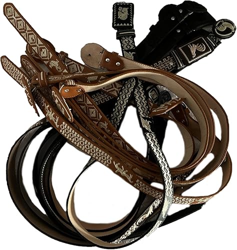 Miniatura 2 de Cinturones para hombre Cinto Imitacion Pitiado bordado a maquina Outlet, Mayorista Cinto bordado Cuero autenthic