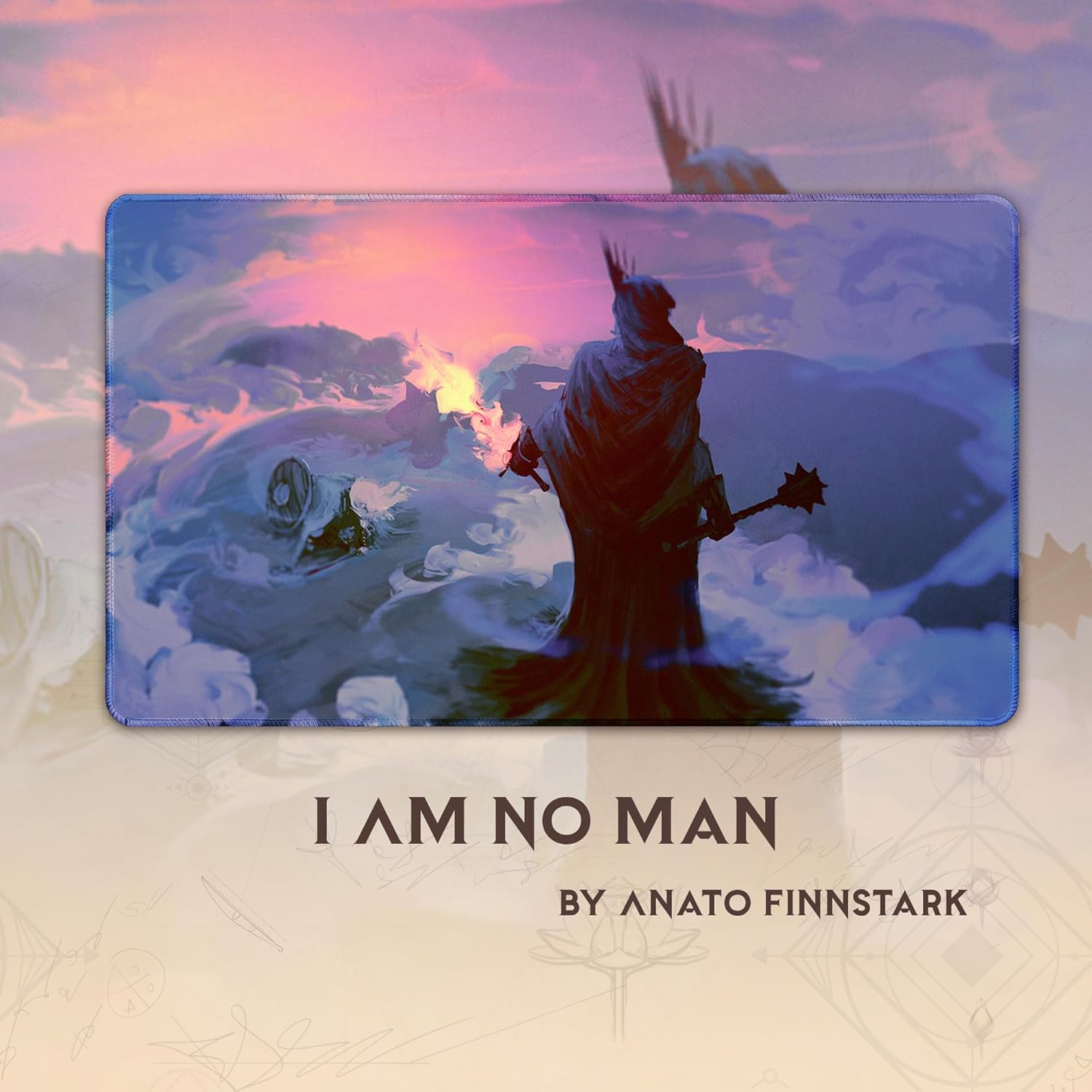 I Am No Man (Stitched) - MTG Playmat by Anato Finnstark - Compatible with Magic The Gathering Playmat - Original Play Mat Designs & Accessories