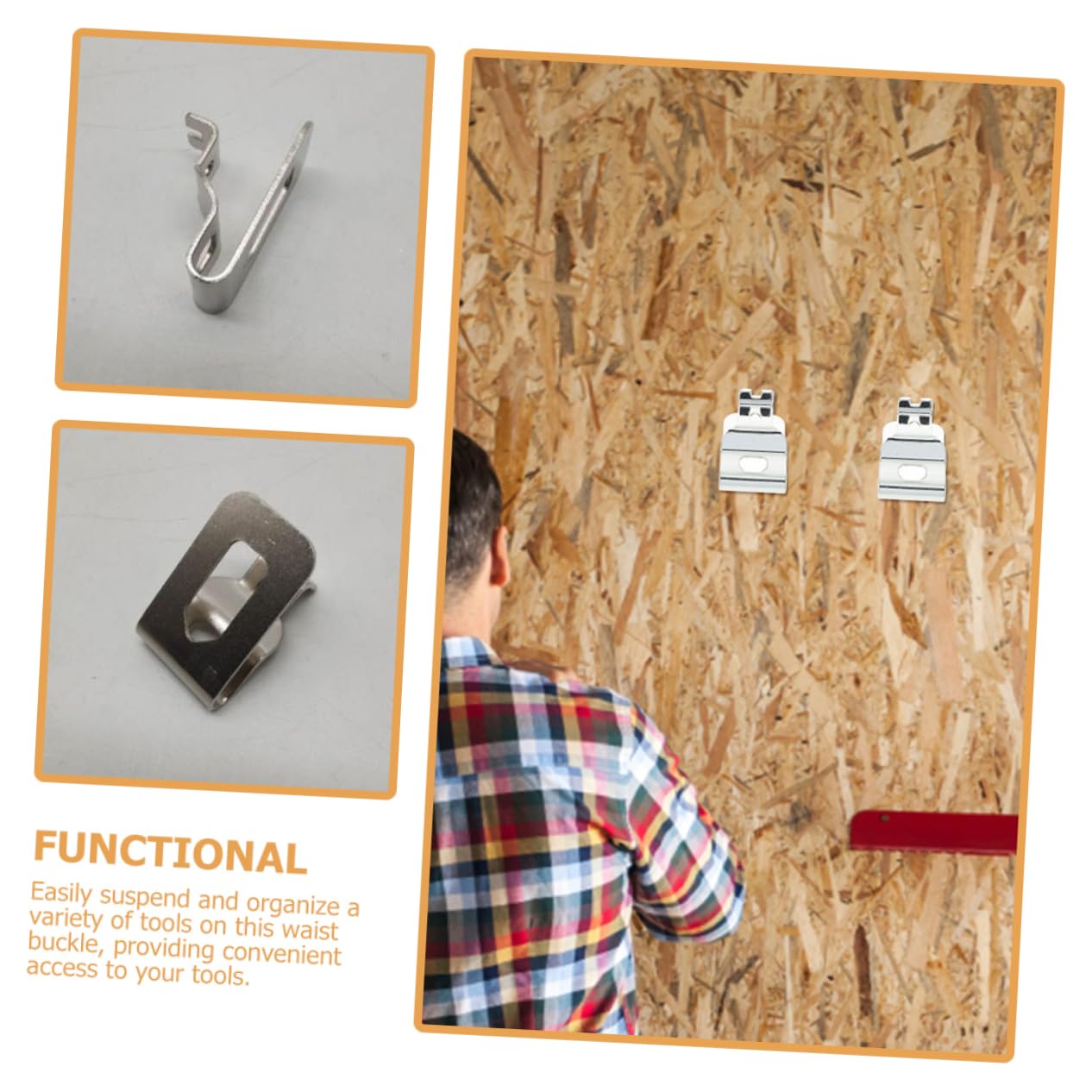 Mipcase 3 Set Clip Porta Da Cintura Acciaio Inossidabilper Utensili Elettrici Design Compatto Per Organizzazione E Facilità Uso 8 Pezzi*3