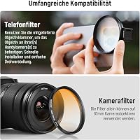 NEEWER 67mm Mobiltelefon Objektív Szűrő Szett Csiptetős Tartóval - CPL ND32 Csillag Színátmenetes Filterek iPhone Samsung 6