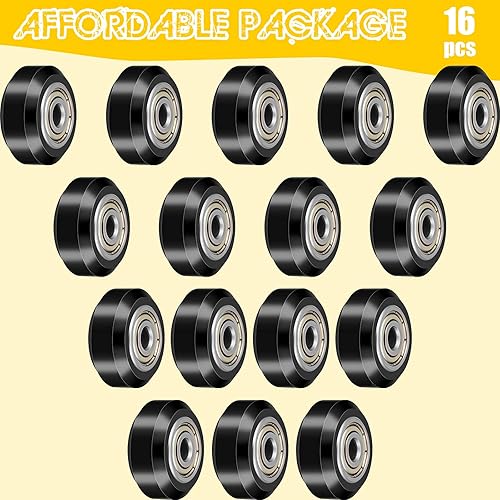 Miniatura 5 de Honoson 16 unidades de ruedas de impresora 3D, ruedas de polea POM, rodamiento lineal de polea de plástico 625zz, compatible con Creality CR10,