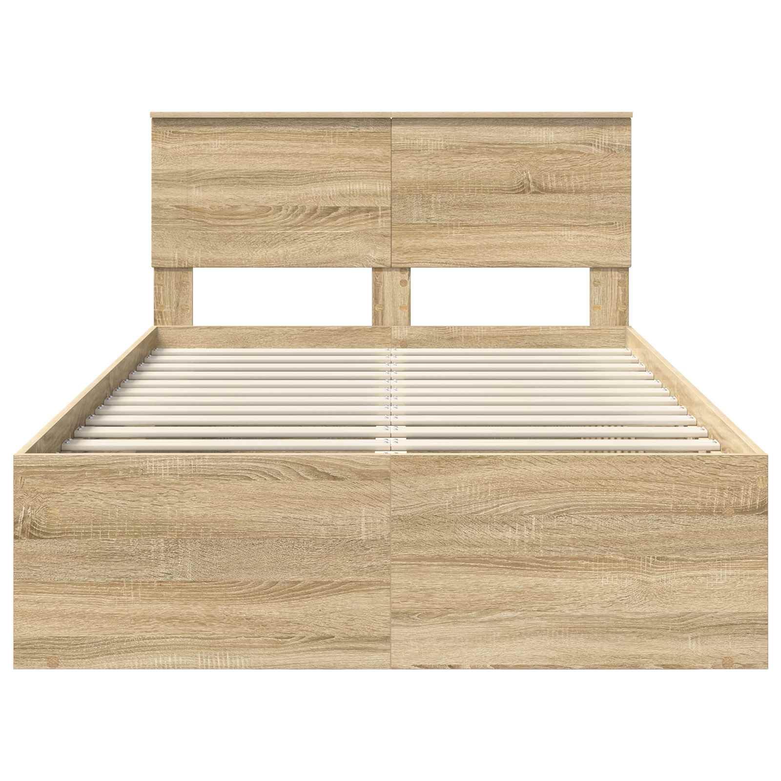 Betten Sonoma 120 x 200 cm, struttura moderna in legno con testiera e rete a doghe, durevole e salvaspazio, per camera da letto, camera degli ospiti