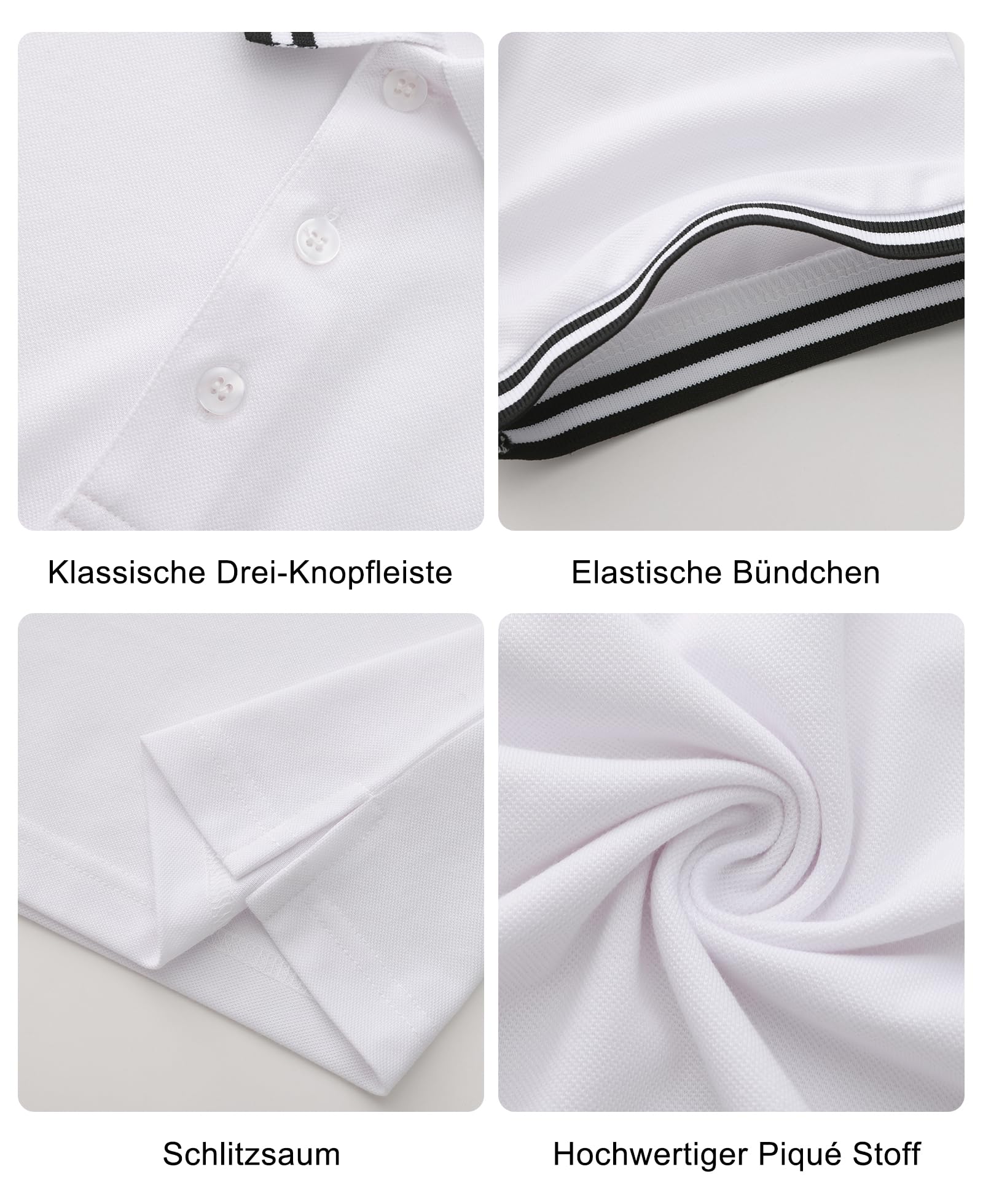 Djtnzdm Polo Uomo Manica Corta Classico Cotone Poliestere Essiccazione Rapida Traspirante Golf Tennis Polo Uomo Casual Estate T-Shirt Top