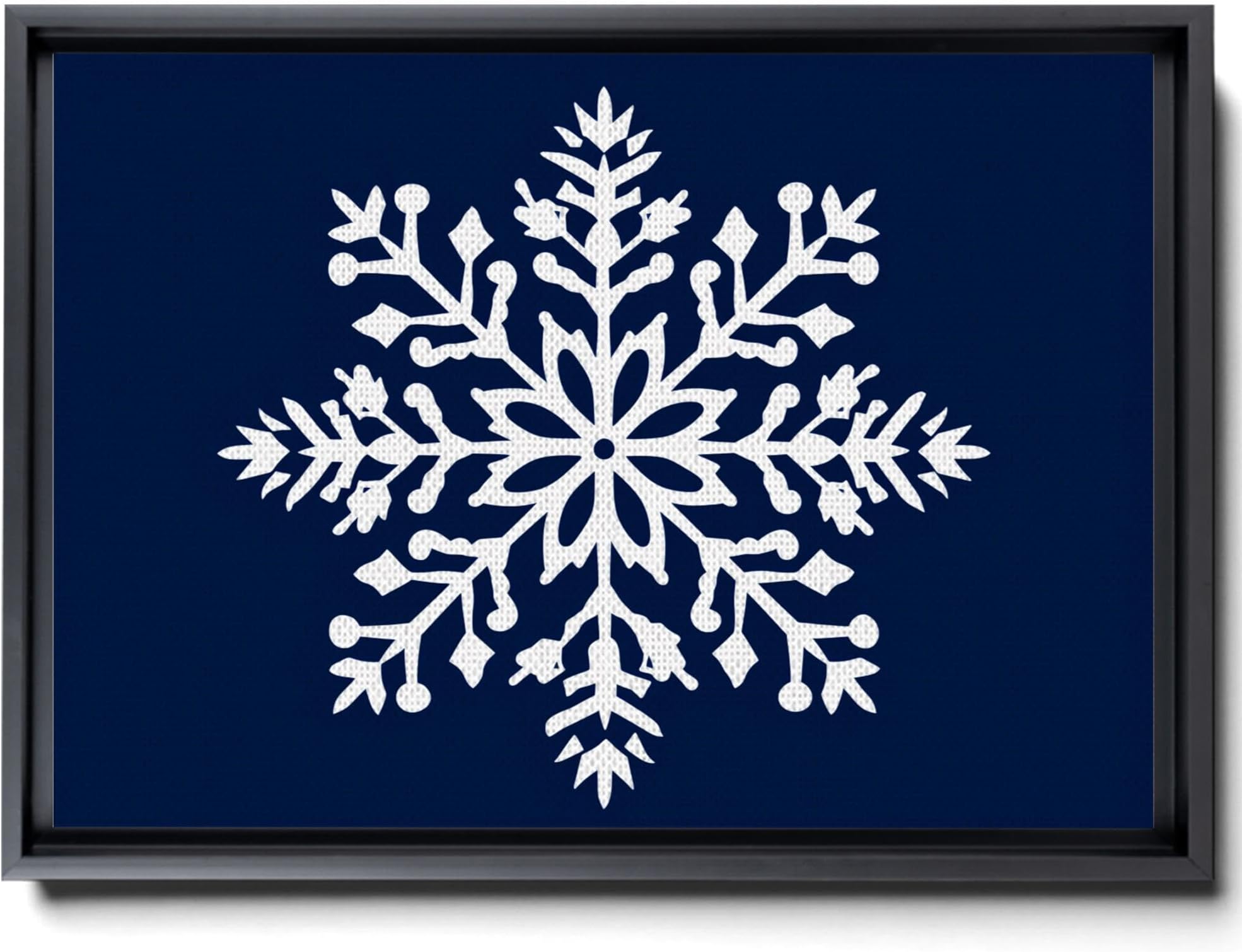 Blue White Snowflake Stencil, Organic Bioforms Style, Danish Design, Tropical Symbol, Wall Art
