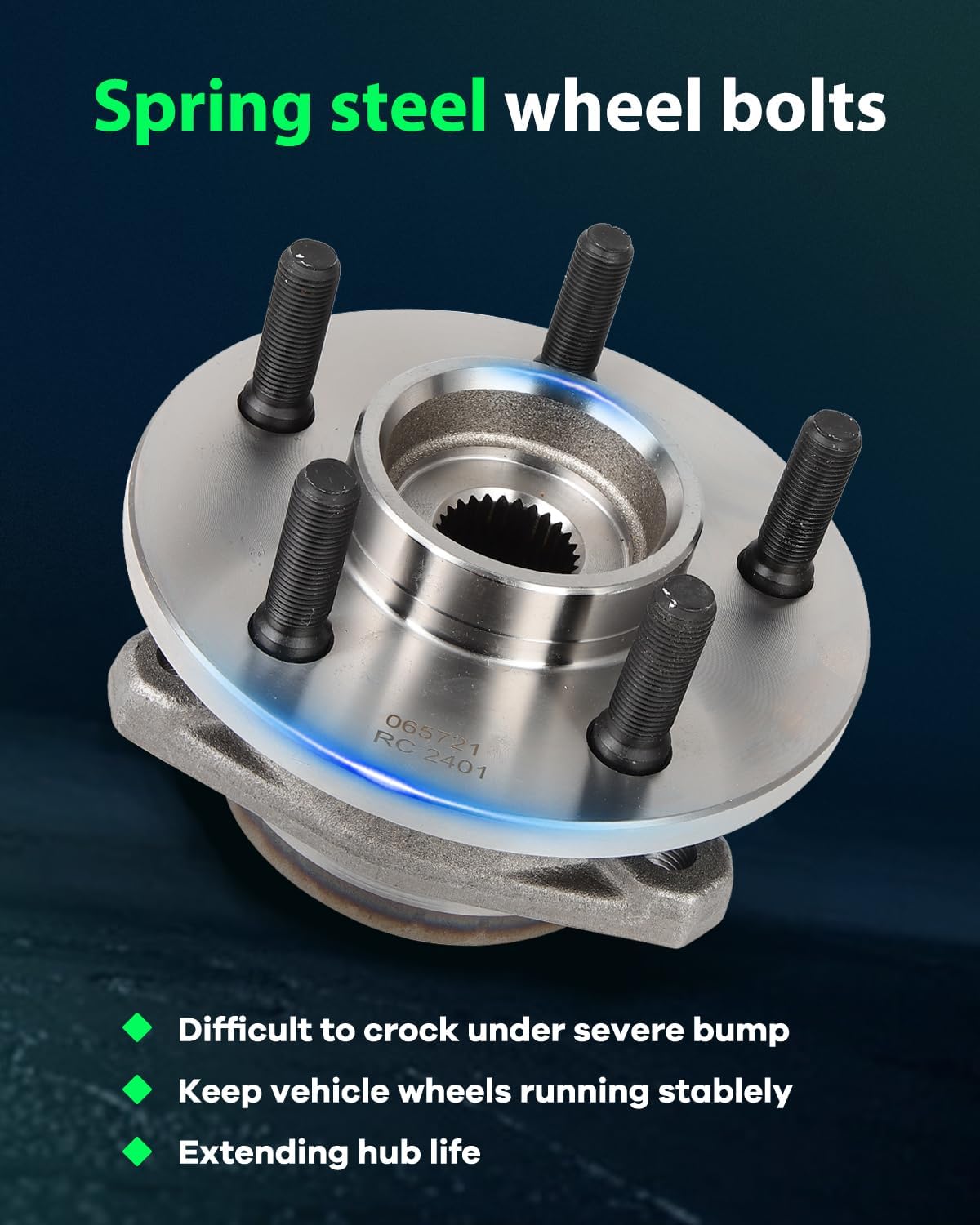 SCITOO Wheel Hub Bearing for Jeep Wrangler 00-06 for Tj 00-06 for Cherokee 99-01 5 Lugs 513158 New Front Hub Assembly Both(2)