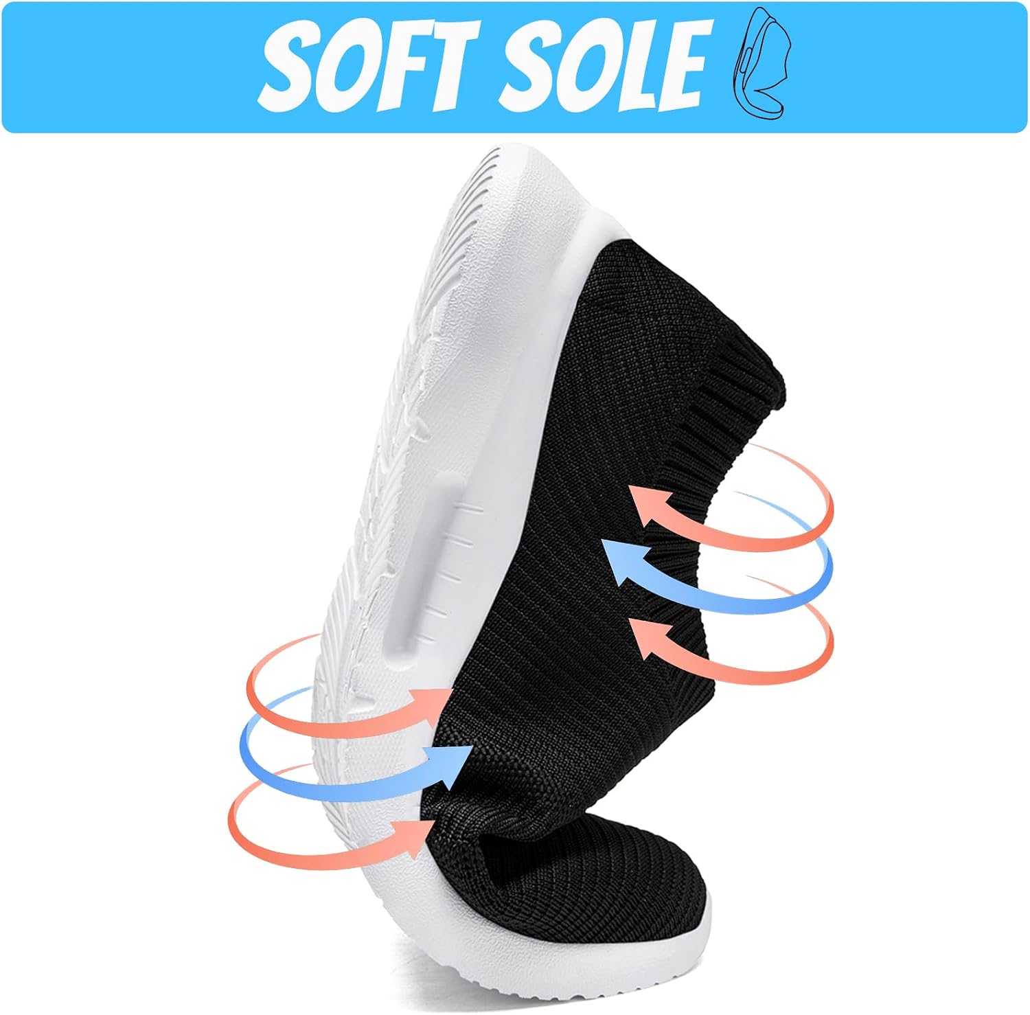 Men's Running Shoes Lightweight Breathable Athletic Sneakers Non Slip Comfortable Walking Tennis Shoes for Gym Workout