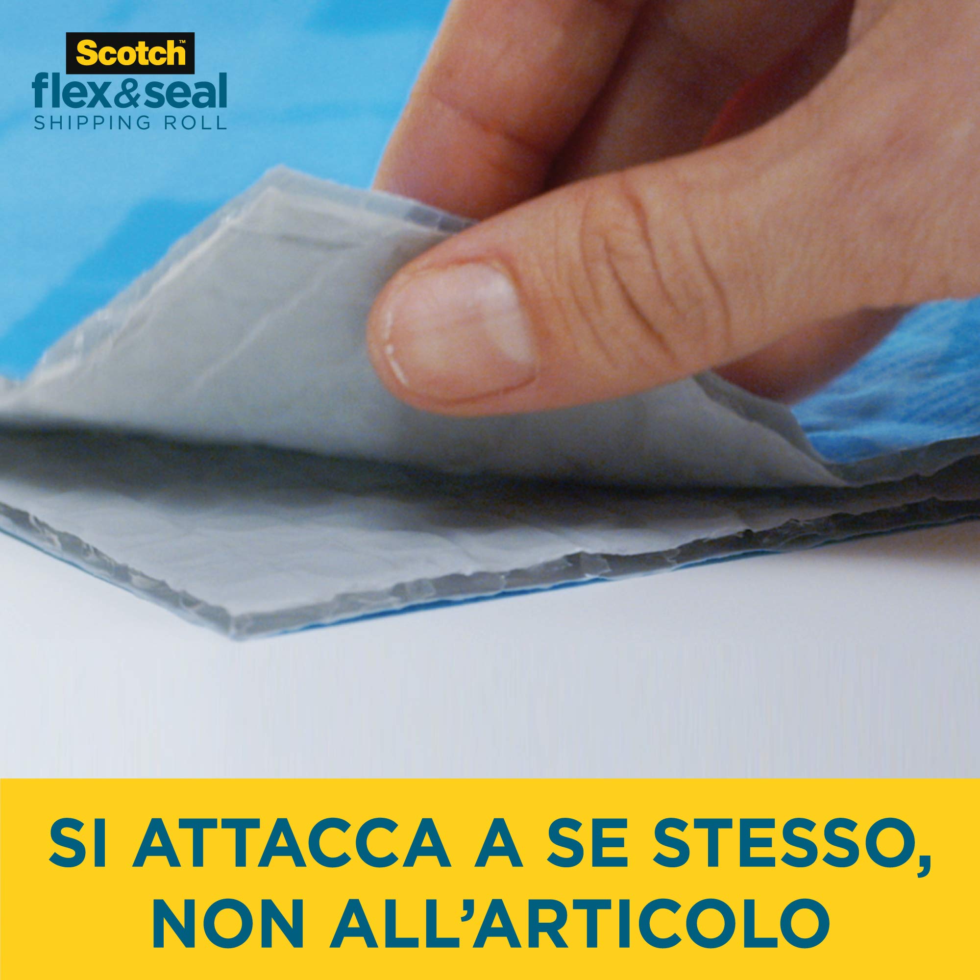 Scotch Flex & Seal Rotolo di Spedizione 38 cm x 6 m Imballaggio Alternativa a Poli Mailer