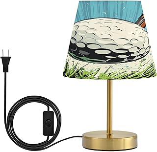 Golf Club Golf Ball Table Lamp LED Desk Lamp for Bedroom Nightstand Living Room Home Decor, 7.9x12.6 inches