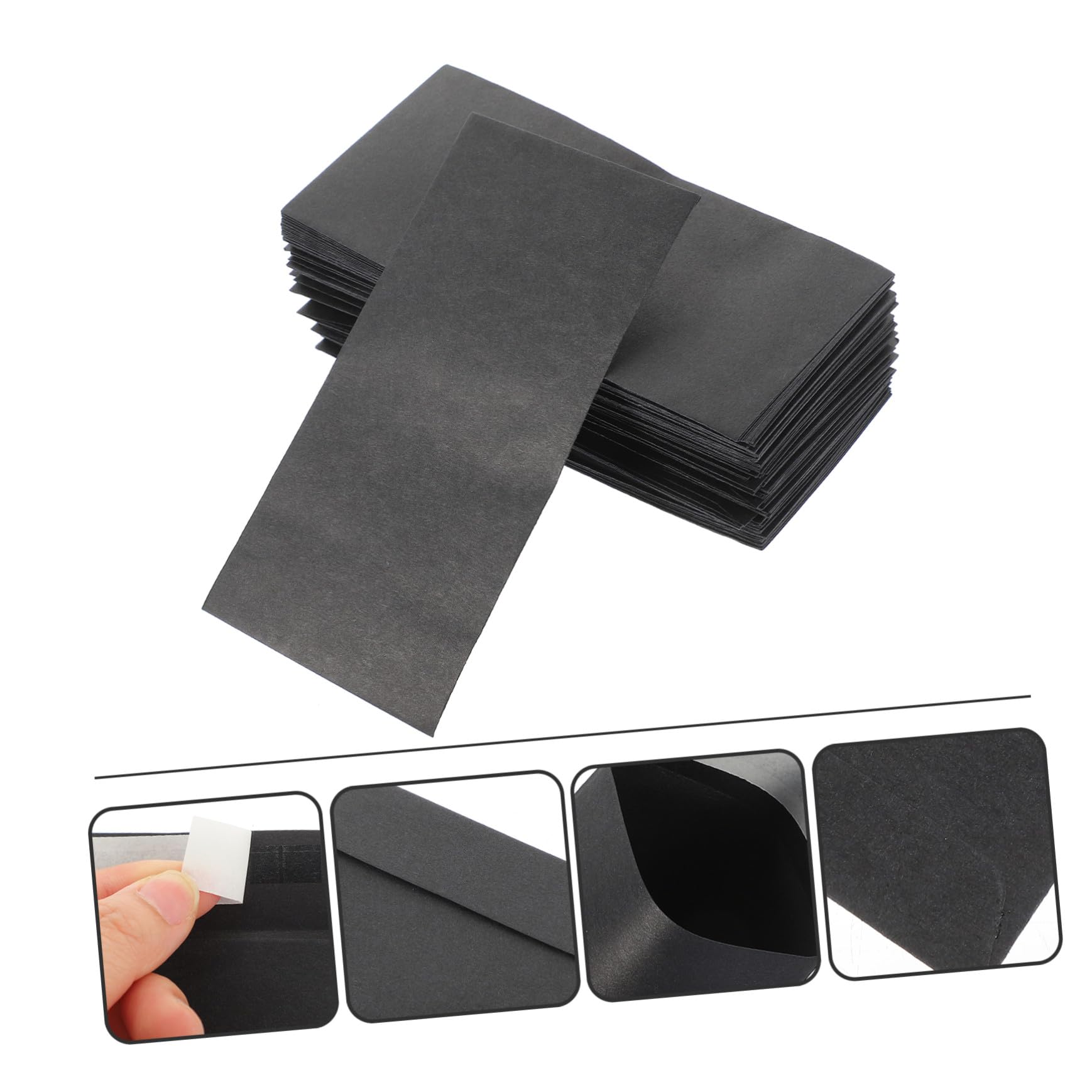 NOLITOY Enveloppes Autocollantes Pour Espèces 120 Pièces En Papier Couleur Noire, Dimensions Standard, Multifonction Pour Budgets Et Épargne, Usage Quotidien Et Voyages
