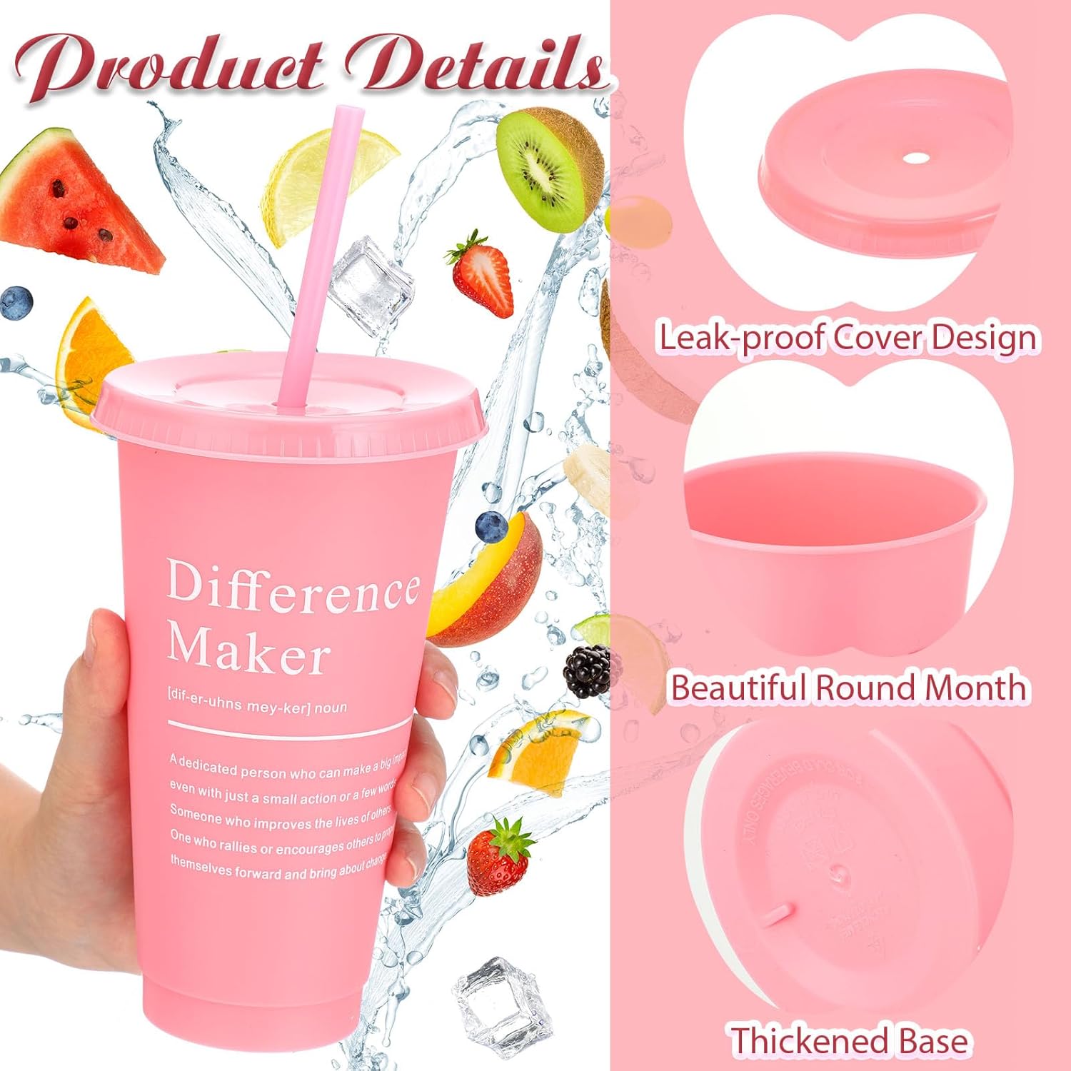 Marspark 20 Sets Difference Maker Gifts for Women Men, Employee Appreciation Gifts Bulk Inspirational Thank You Cup Motivational Notebooks with Pen for Team Teacher Coworker Office (Colorful) - Image 3