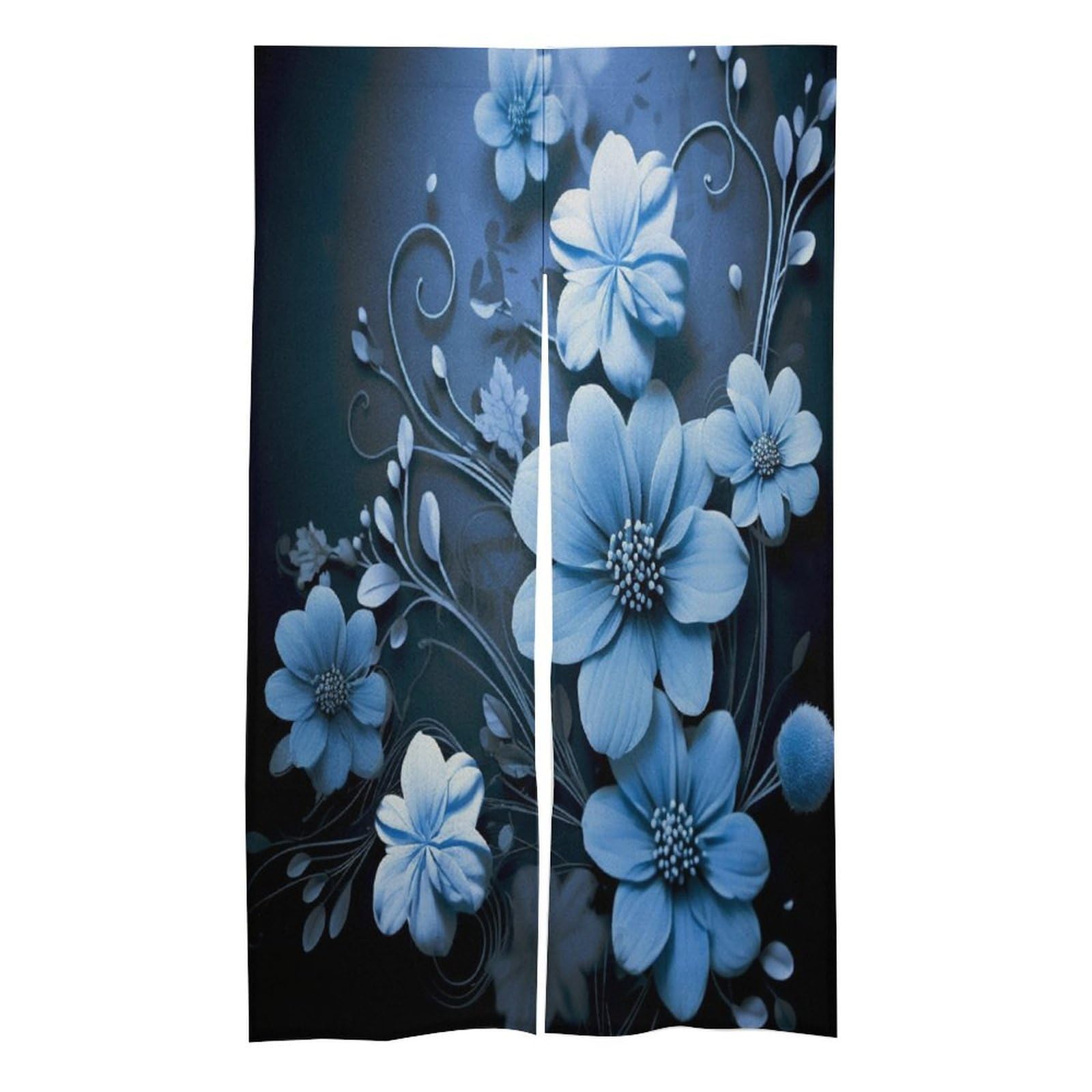 Rideau de porte à fleurs bleues pour sublimer votre chambre