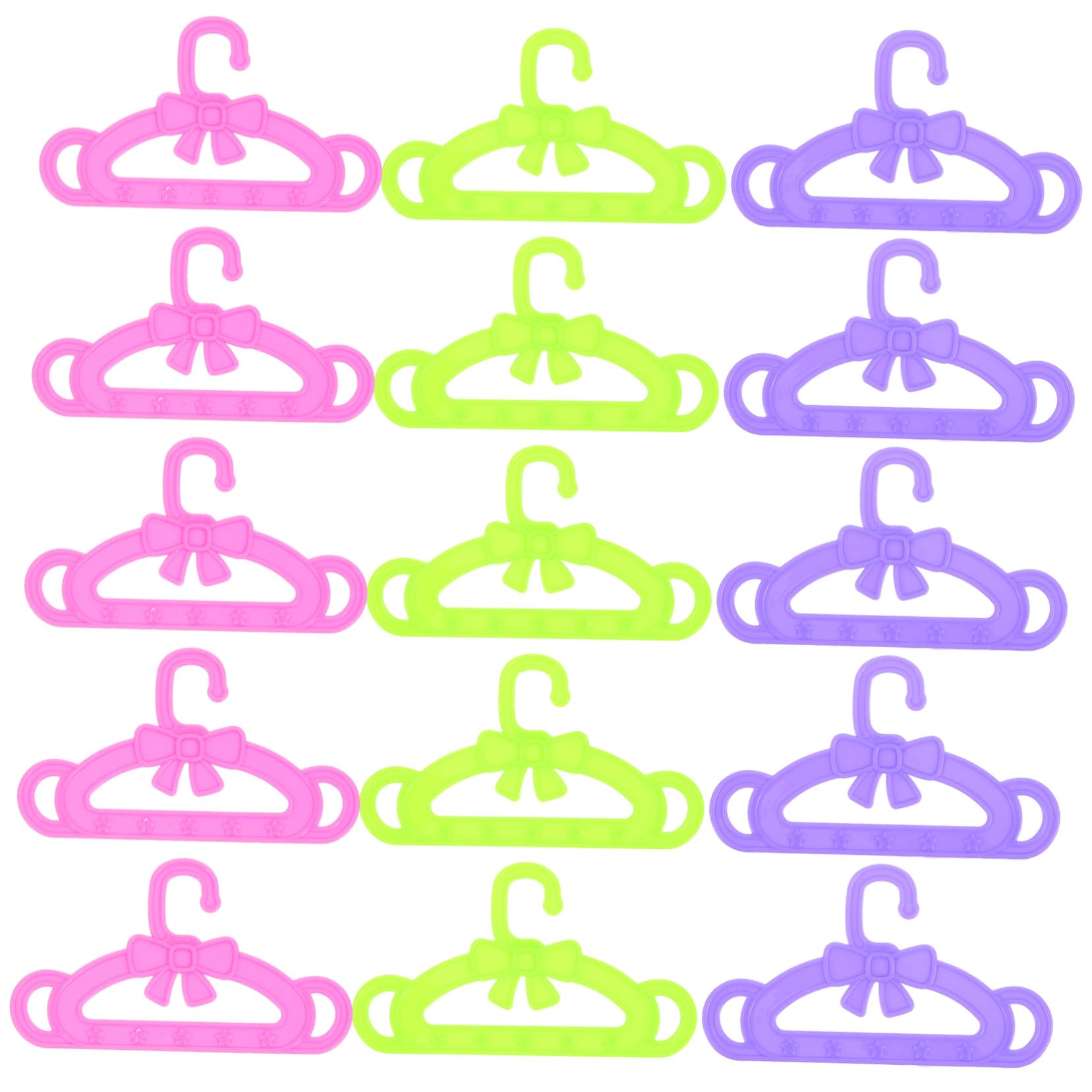 NOLITOY Accesorios para Muñecas para Ropa de Muñecas de Juguete 15 Perchas de Plástico Ideales para Habitación Infantil y Ocasiones Obsequios