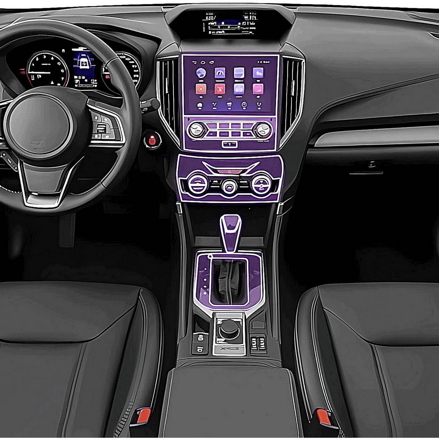 Película antiarañazos Subaru Forester consola central protector de pantalla de TPU transparente LHD