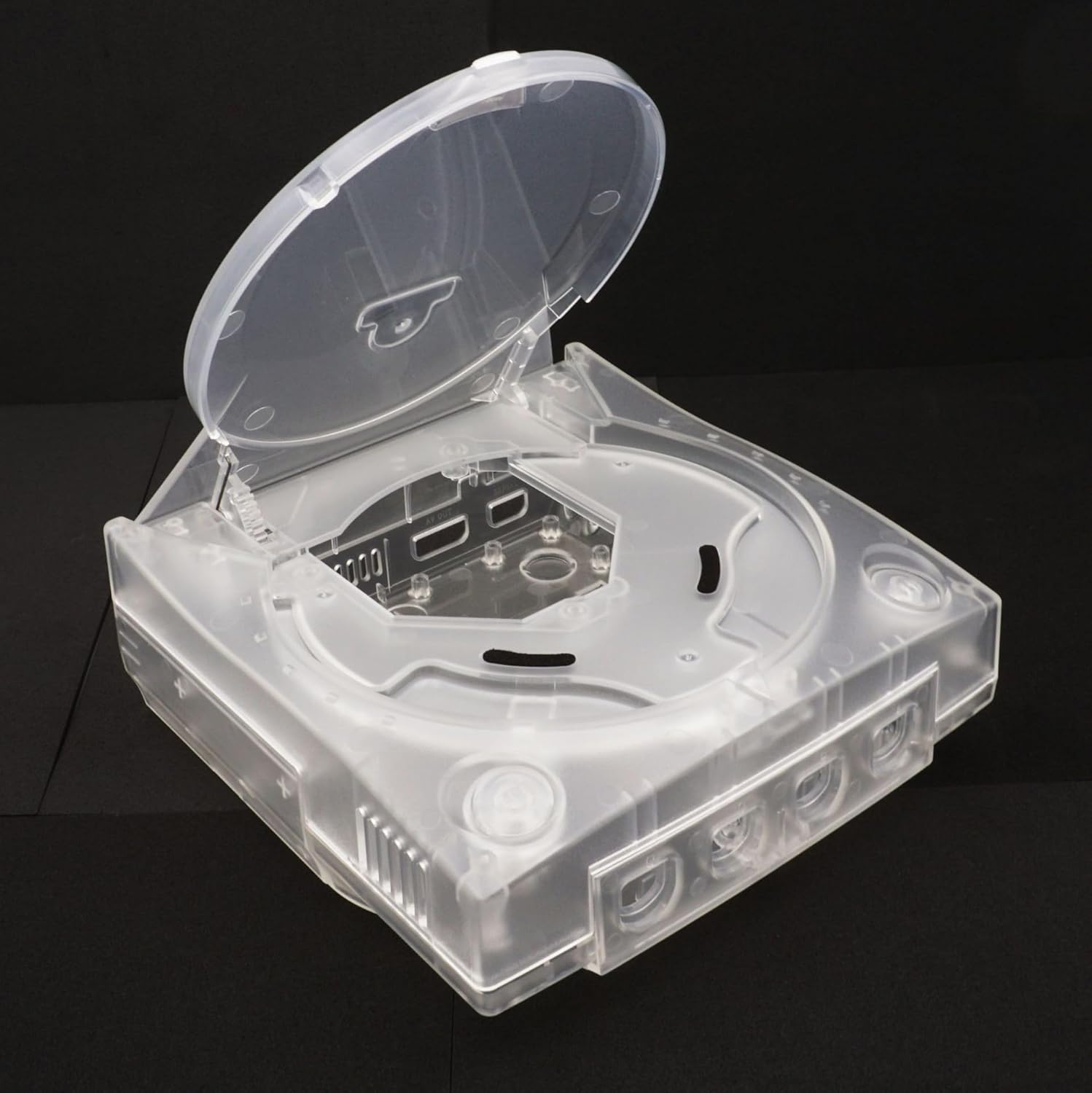 for Dreamcast DC Replacement Shell Case, Translucent Plastic Housing Case Protective Cover Shell for Dreamcast DC Retro Vdeo Game Console (Transparent White)