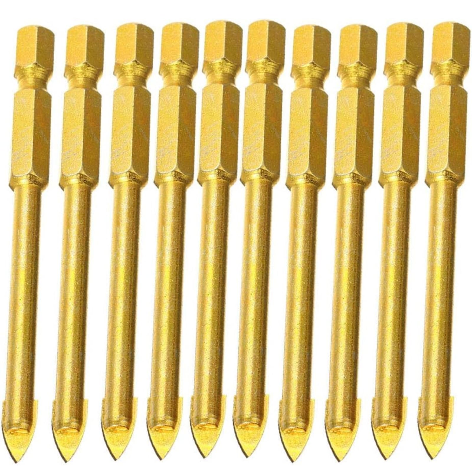 Boxonly 6mm Tungsten Carbide Tile Drill Bit, Flat Tip Hex Shank for Ceramic Porcelain, Glass, Brick