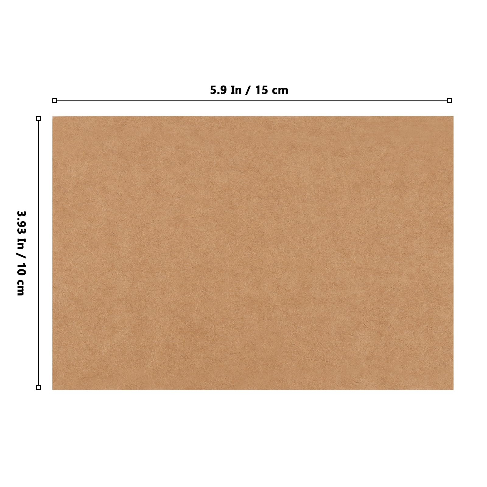 MUKLEI 300 Blatt 10,2 x 15,2 cm brauner Bastelkarton, 250 g/m², blanko, Kraftkarton, dicker brauner Karton für Einladungen, Speisekarten, Bastelarbeiten, DIY-Karten, Geschenkanhänger