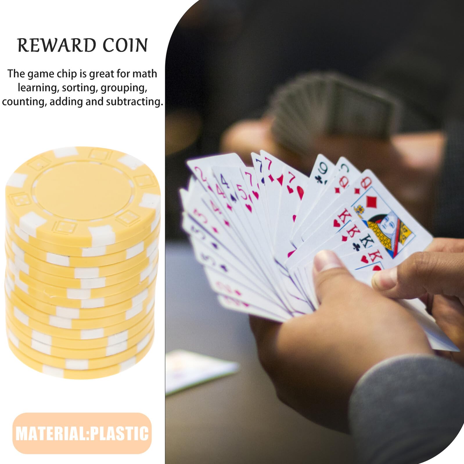Toyvian 50 Stück Weiße Poker Tokens aus Kunststoff Stabile Runde Chips zum Zählen Beim Pokerspiel Geeignet für Casinospiele und Spielspaß Zuhause