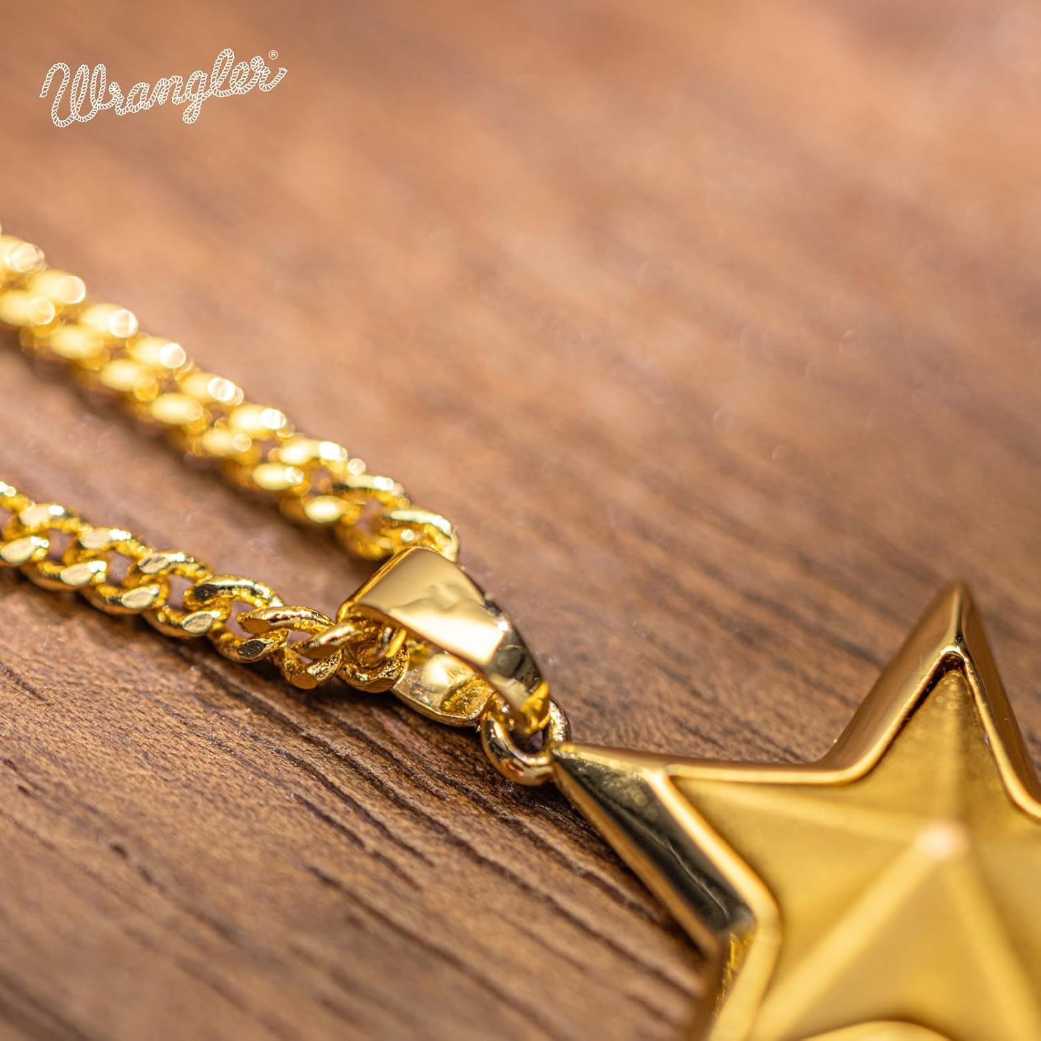 Montana West x Wrangler Gold Plated Pendant Necklace for Women, 18k Gold Plated Lightweight Chain Dainty Jewelry - Image 7