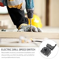 Vista 8 de Scicalife Interruptor de gatillo de taladro de mano, botón de bloqueo de control de velocidades de taladro eléctrico, 1 ud