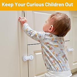 TRILINK Cabinet Locks for Babies 10 Pack, Baby Proofing Baby Safety Locks, Child Locks for Cabinets, Fridge Locks for Kids, Strong Adhesive No Drilling-Durable-Multifunctional for Furniture Kitchen