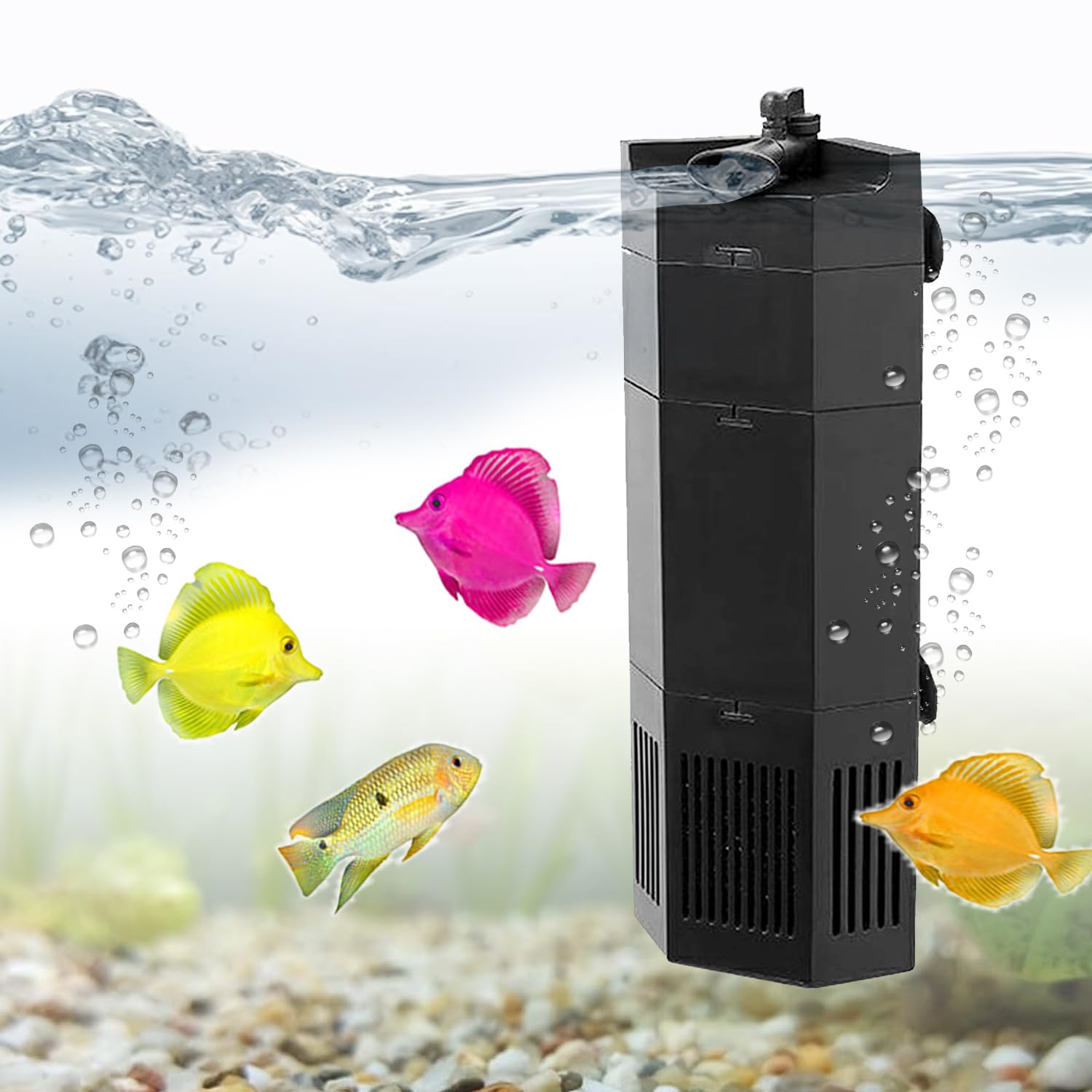 Jainsons Pet Products 3 in 1 Aquarium Corners Filter Submersible Filter for Oxygenation Circulation Internal Filter, Physical, Biological, Chemical Filtration 28W, F. Max: 1600L/H (B0CRRTJK5R) Amazon Price History, Amazon Price Tracker